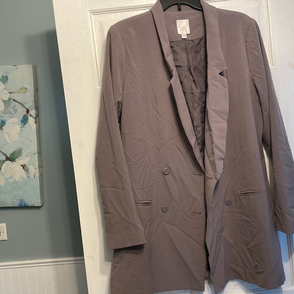 Long purple blazer
